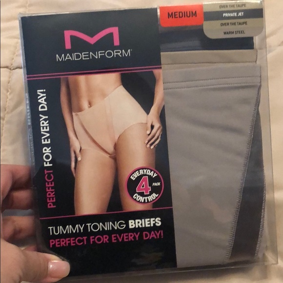 Maidenform Tummy Toning Briefs Underwear 4 Pack Open Box Womens M or L or XL